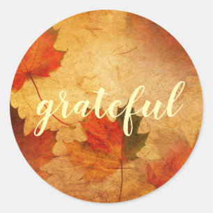 Sticker Rond Automne Thanksgiving vacances sur mesure