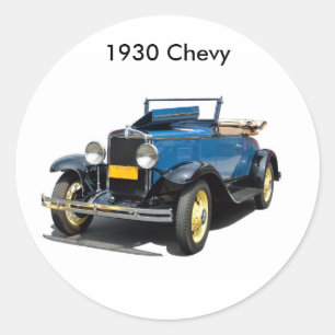 Sticker Rond Automobile 1930 de convertible de Chevy de cru