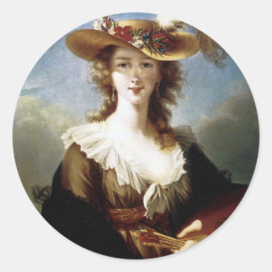 Sticker Rond Autoportrait d'Elisabeth Vigee-Lebrun
