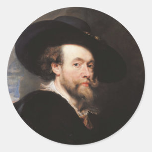 Sticker Rond Autoportrait par Sir Peter Paul Rubens