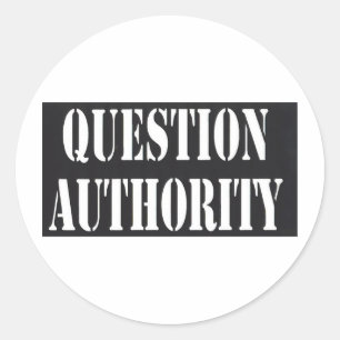Sticker Rond Autorité des questions