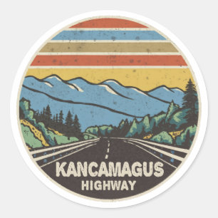 Sticker Rond Autoroute Kancamagus Monts New Hampshire