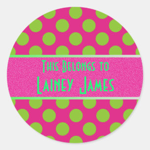 Sticker Rond Autour d'Autocollant-Ce livre appartient à