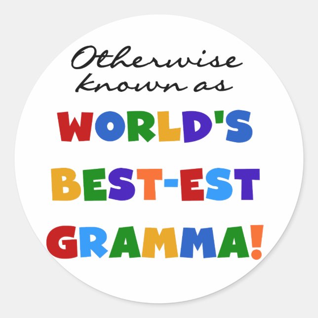 Sticker Rond Autrement connu comme T-shirts de Meilleur-est (Devant)