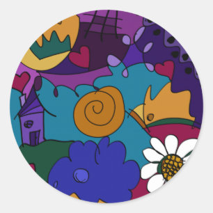 Sticker Rond Avant la Célébration