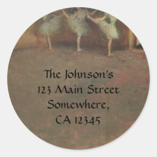 Sticker Rond Avant le Ballet par Edgar Degas, Beaux-Arts Ancien