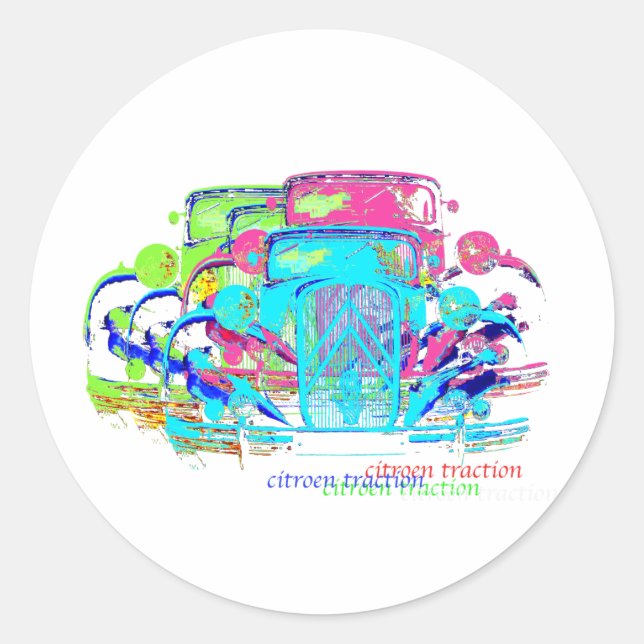 Sticker Rond avant traction (Devant)