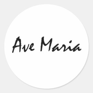 Sticker Rond Ave Maria