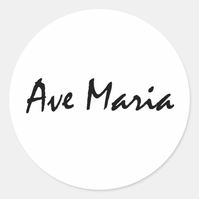 Sticker Rond Ave Maria (Devant)