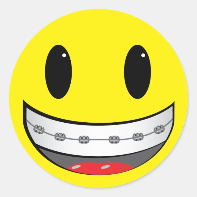 Sticker Rond avec accolades (Devant)