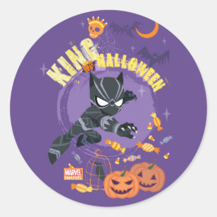 Sticker Rond Avengers Black Panther "Roi d'Halloween"