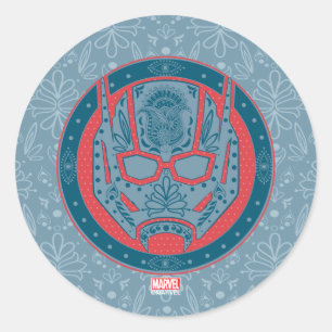 Sticker Rond Avengers   Logo de Paisley Ant-Man