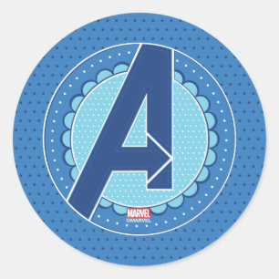 Sticker Rond Avengers   Logo des vengeurs à paille