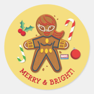 Sticker Rond Avengers Saisonniers Cookie Black Widow