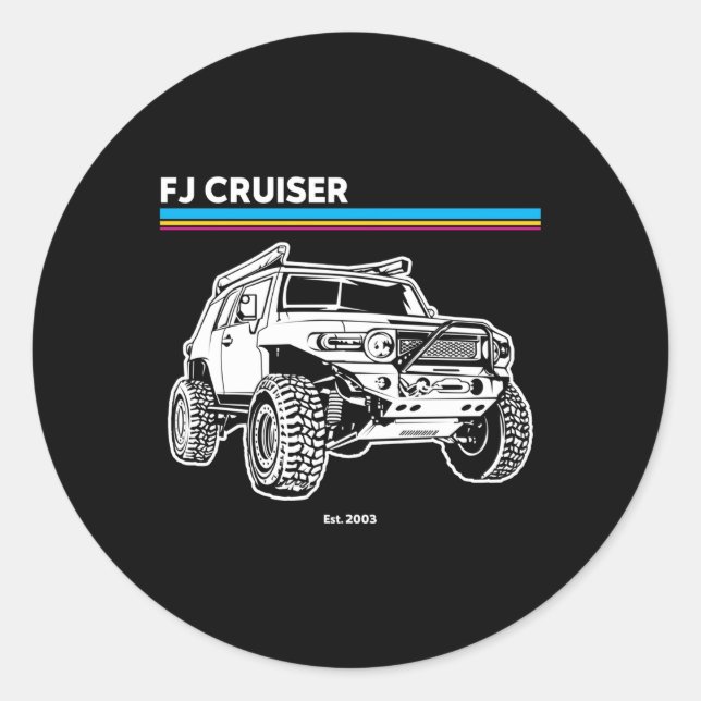 Sticker Rond Aventure 101 Fj Cruiser (Devant)