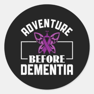 Sticker Rond Aventure avant la démence - Sensibilisation à Alzh