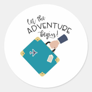 Sticker Rond Aventure Début