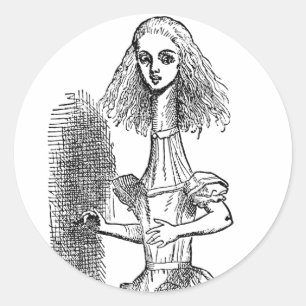 Sticker Rond Aventures d'Alice au pays des merveilles vintage p