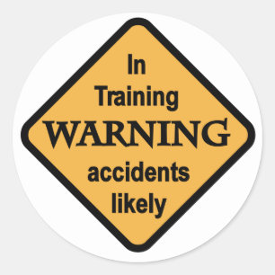 Sticker Rond Avertissement Accidents Tshirts et cadeaux probabl