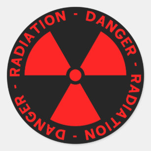 Sticker Rond Avertissement de radiation
