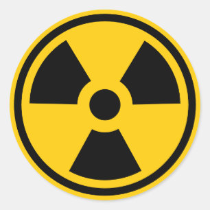 Sticker Rond Avertissement de radioactivité