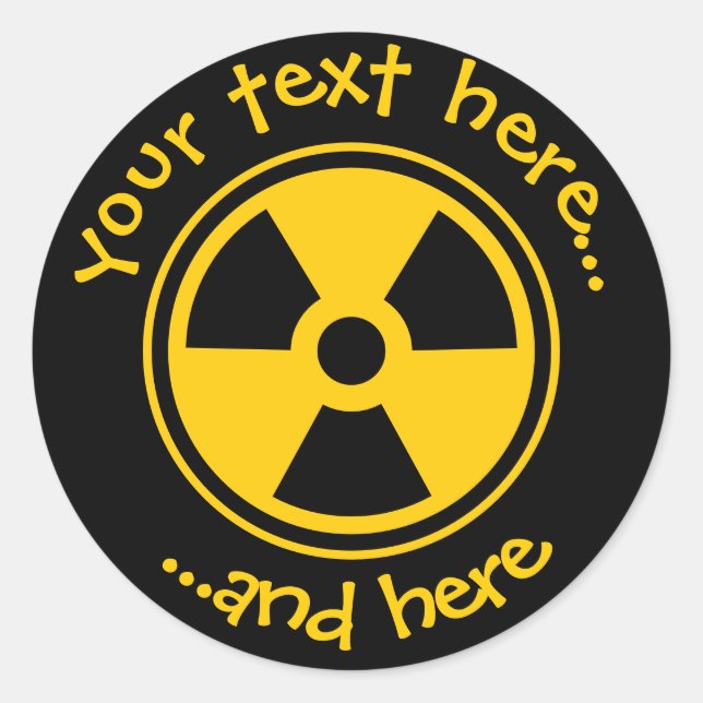 Sticker Rond Avertissement de radioactivité (Devant)