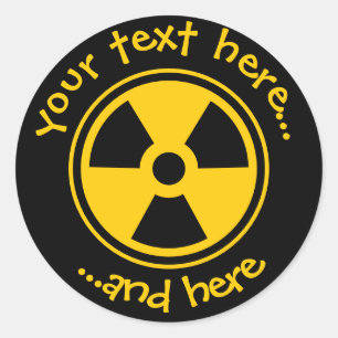 Sticker Rond Avertissement de radioactivité