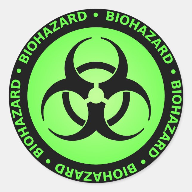 Sticker Rond Avertissement écologique (Devant)