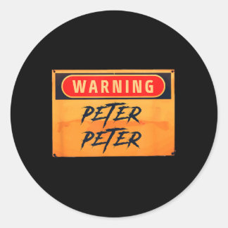 Sticker Rond Avertissement Peter Peter Pumpkin Mangeur Drôle Ha