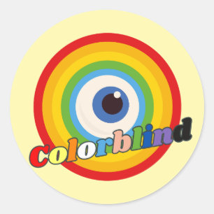 Sticker Rond aveugle couleur - arc-en-ciel