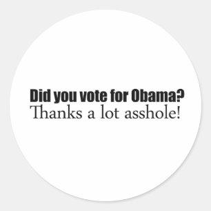 Sticker Rond Avez-vous voté pour Obama ?