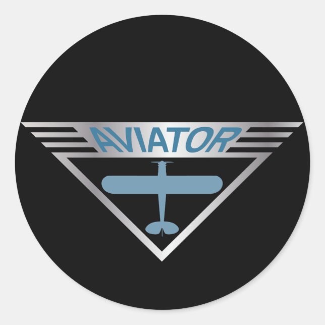 Sticker Rond Aviateur (Devant)