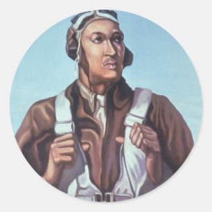 Sticker Rond Aviateurs noirs : Service militaire de combat de 2