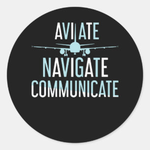 Sticker Rond Aviation