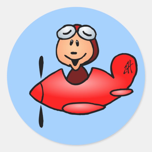 Sticker Rond Avion (Devant)