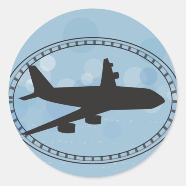 Sticker Rond Avion (Devant)