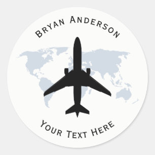 Sticker Rond Avion