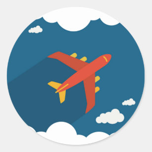 Sticker Rond Avion dans le Blue Sky Children's Nursery Pilot