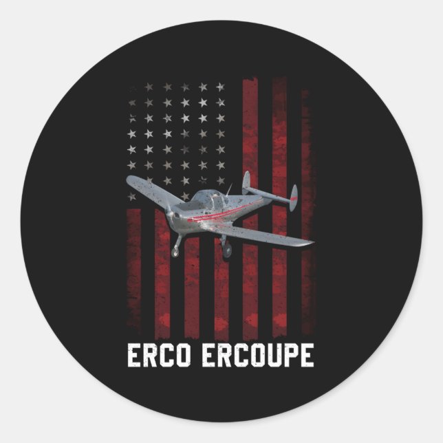 Sticker Rond Avion Erco Ercoupé (Devant)