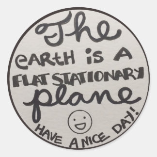 Sticker Rond Avion fixe plat