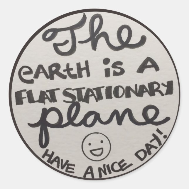 Sticker Rond Avion fixe plat (Devant)