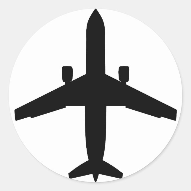 Sticker Rond avion passager (Devant)