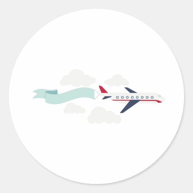 Sticker Rond Avion passager (Devant)