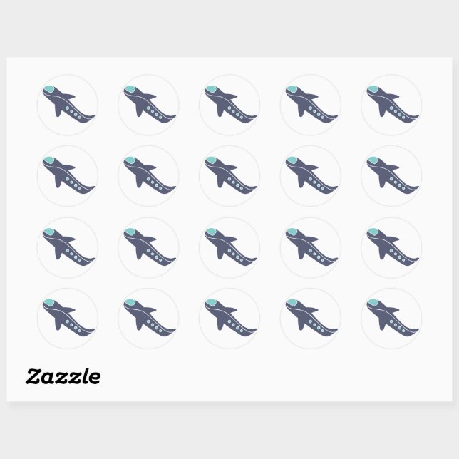 Sticker Rond Avion pour enfants (Feuille)