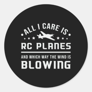 Sticker Rond Avion RC Avion Pilote Tout ce dont je m'occupe Pla