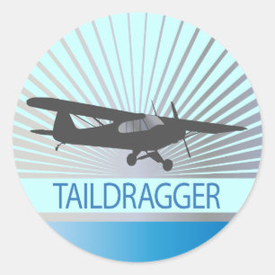 Sticker Rond Avion Taildragger