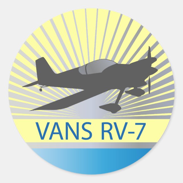 Sticker Rond Avion Vans RV-7 (Devant)