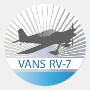 Sticker Rond Avion Vans RV-7