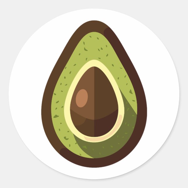 Sticker Rond avocat (Devant)