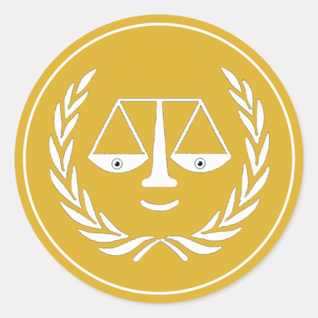 Sticker Rond Avocat créatif (Devant)